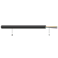 12FO (1x12) Air Blown Fiber Microduct Loose Tube Fiber Optic Cable OM4 50/125μm