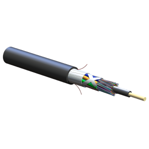The 24FO (6X4) Duct Loose tube Fiber Optic Cable OS2 G.652.D HDPE Dielectric Armoured Black